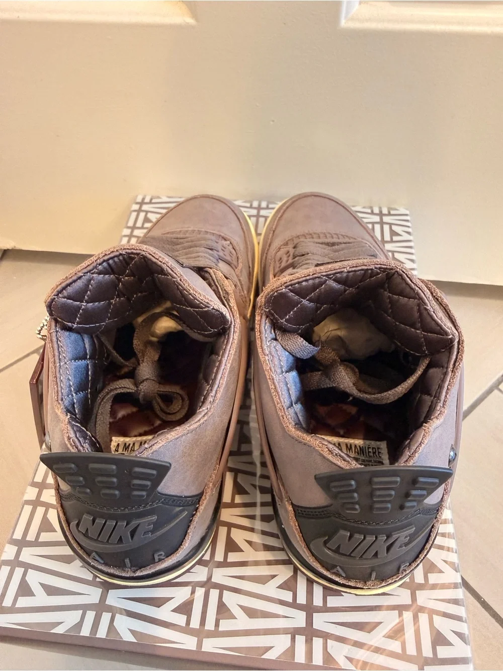 Jordan A Ma Maniére Air Jordan 4 Mauve Brown Sneakers size 6